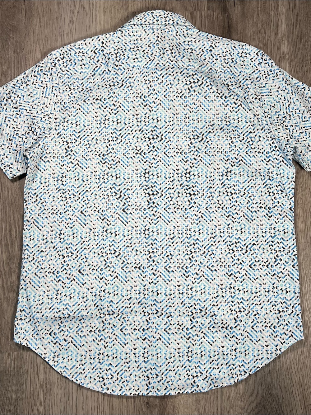 ROBERT GRAHAM Greco Shirt Mens L Multi Blue RS6224M-960 Mosaic Stretch Classic - Picture 3 of 7